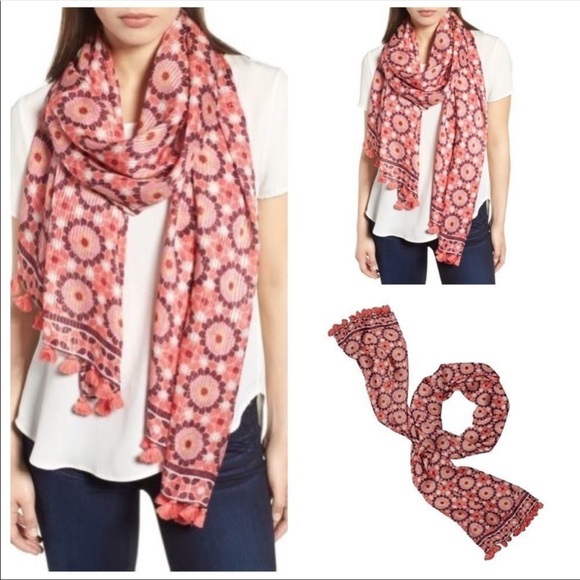 kate spade Accessories - Kate Spade Silk Floral Mosaic Scarf/Wrap